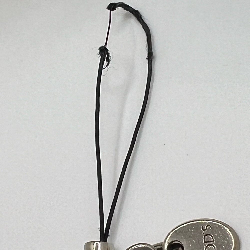 TOD'S Leather Clover & Ladybug Phone Charm Green Black Silver Italian - Picture 4 of 6